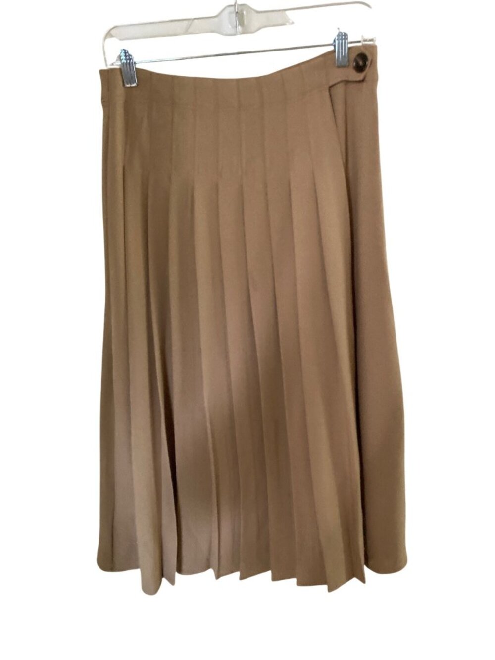 N by Nancy pleated full midi skirt Tan NWT